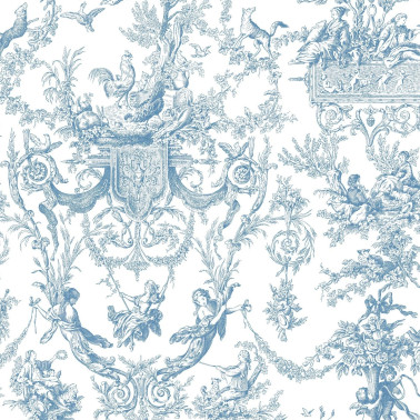 Old World Toile Blue White AT4241