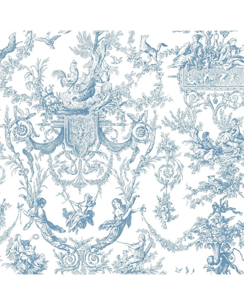 Old World Toile Blue White AT4241