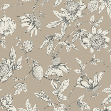 Passion Flower Toile Linen RT7852