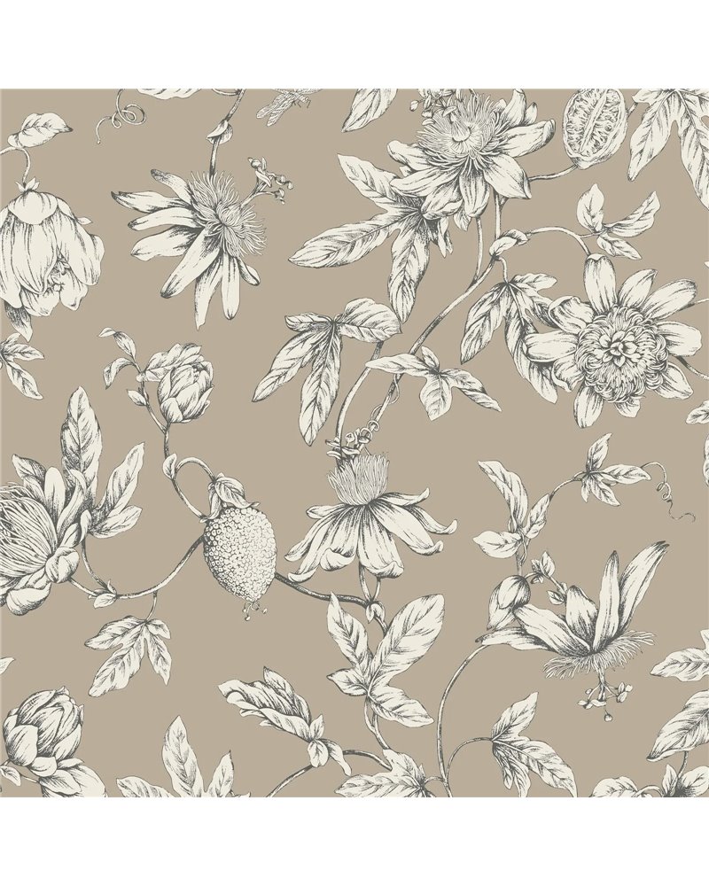 Passion Flower Toile Linen RT7852