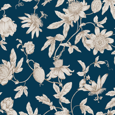 Passion Flower Toile Navy RT7856