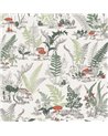 Mushroom Garden Toile Rouge Vert RT7891