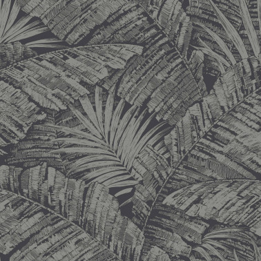 Palm Cove Toile Silver Black RT7923