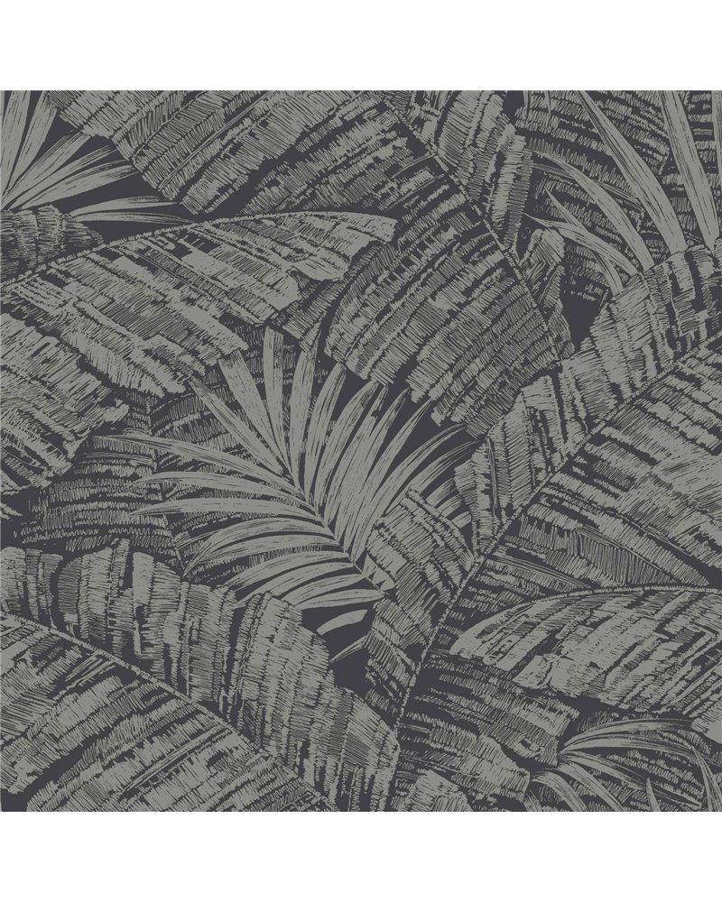 Palm Cove Toile Silver Black RT7923