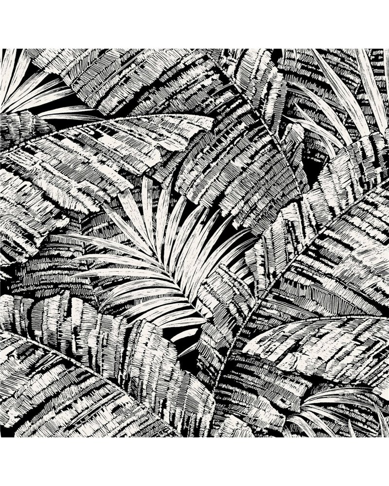 Palm Cove Toile White Black RT7921