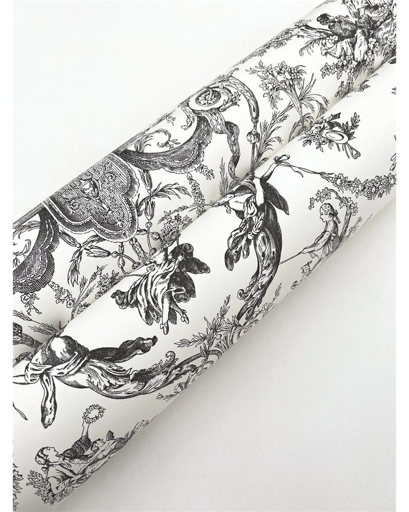 Old World Toile Black White AT4237