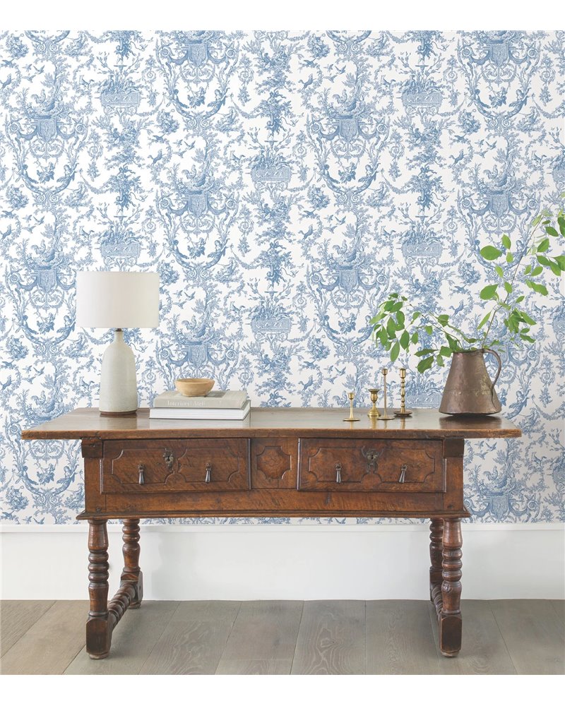 Old World Toile Blue White AT4241