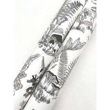 Mushroom Garden Toile Black...