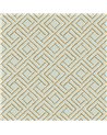 French Lattice Blue and Beige T42046