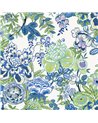 Jardin de pivoines bleu et vert T42021