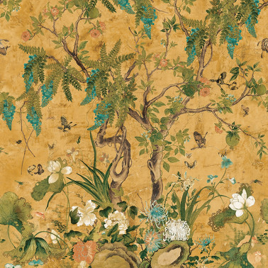 Wild Wisterial Mural Ochre TM42052