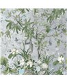 Wild Wisteria Mural Metallic Silver TM42053