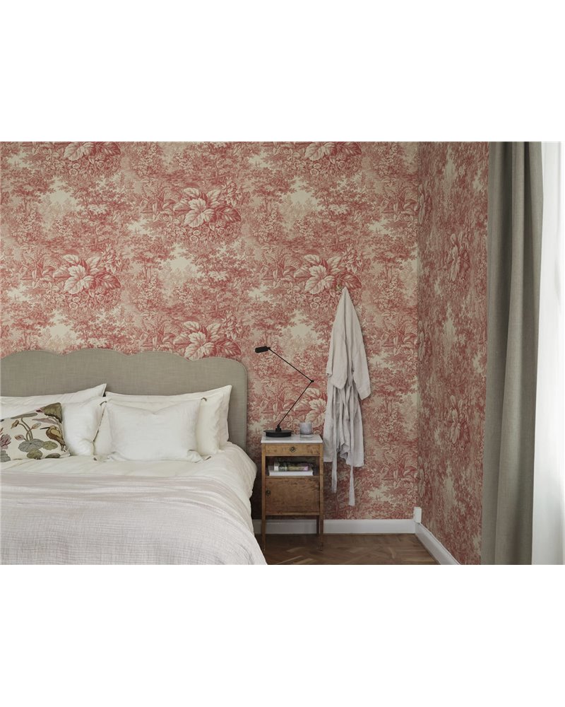 Forest Toile Red S10401