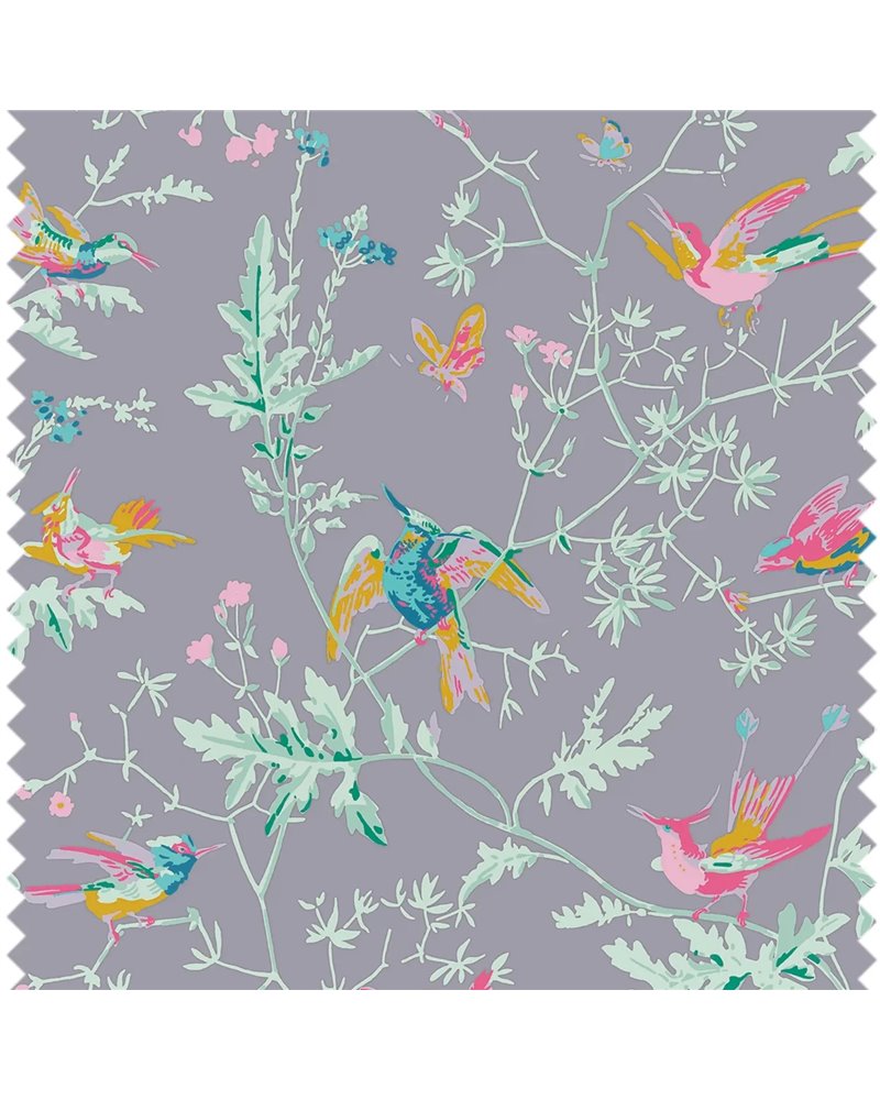 Hummingbirds 100% Silk Periwinkle F125-1002