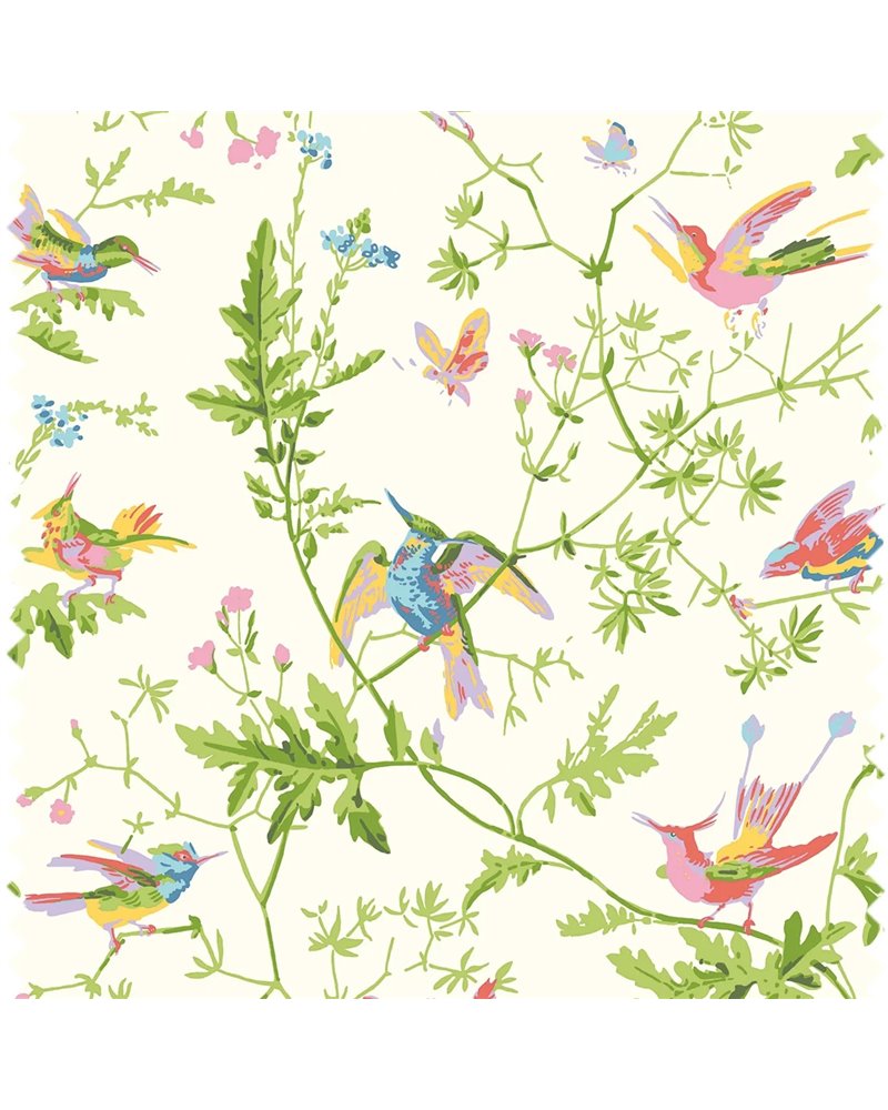 Hummingbirds 100% Silk Pearl F125-1003