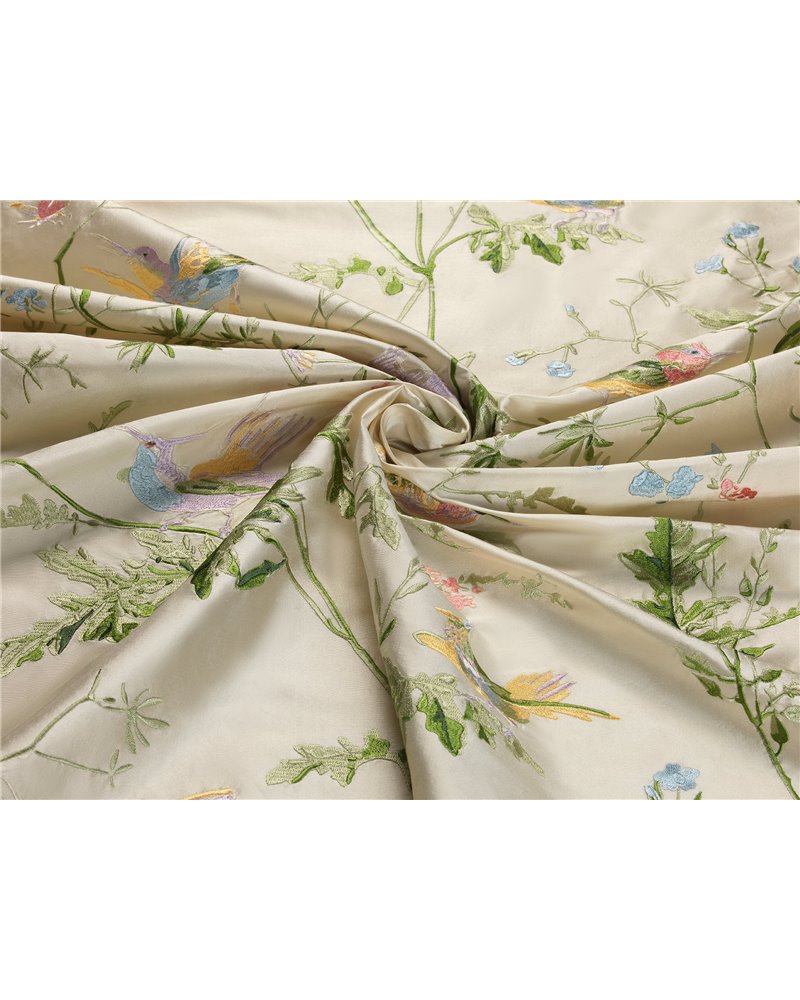 Hummingbirds 100% Silk Bright Multi F111-1002