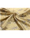 Hummingbirds 100% Silk Gold & Soft Grey F111-1001