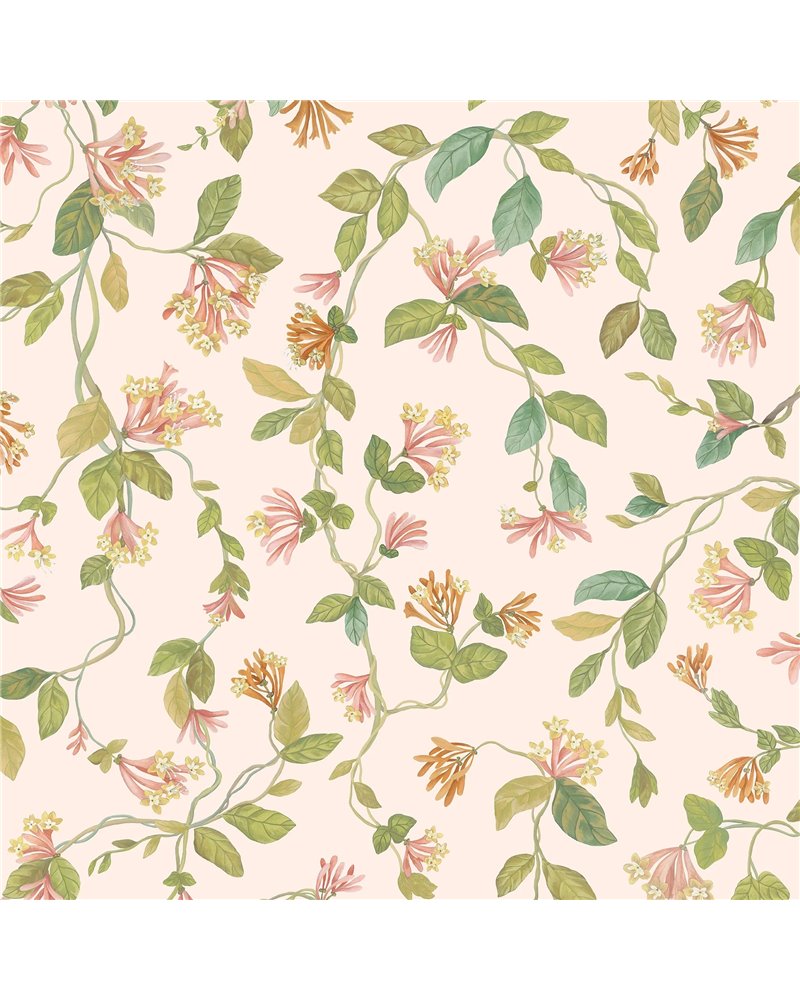 Flora Tangerine & Olive On Blush 124-3016