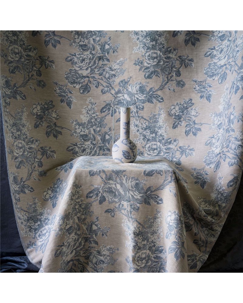 Sorilla Damask Delft Linen DSOR234348