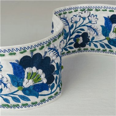 Enamel Flower Indigo TRDG0023-01