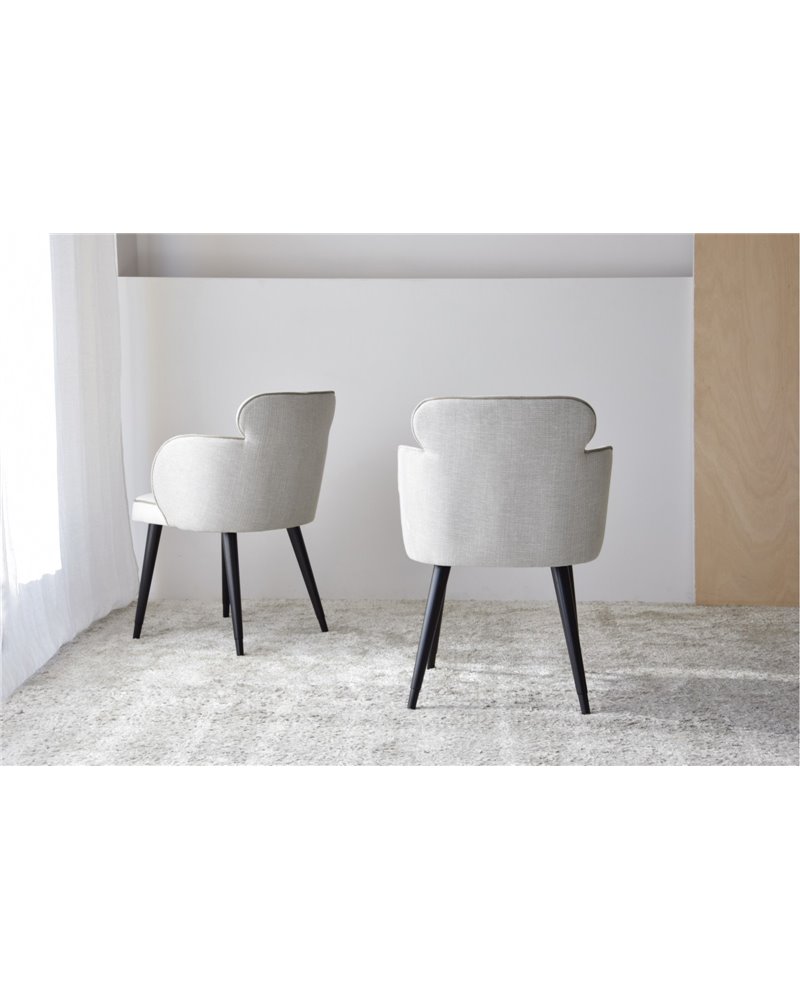 SET 2 SILLAS COMEDOR OSLO.MARFIL,GRIS