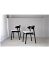 SET 2 SILLAS EMMA.MADERA. NEGRO BEIGE