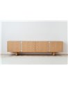 MUEBLE TV CURVA.ROBLE NATURAL,ARENA MATE