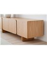 MUEBLE TV CURVA.ROBLE NATURAL,ARENA MATE