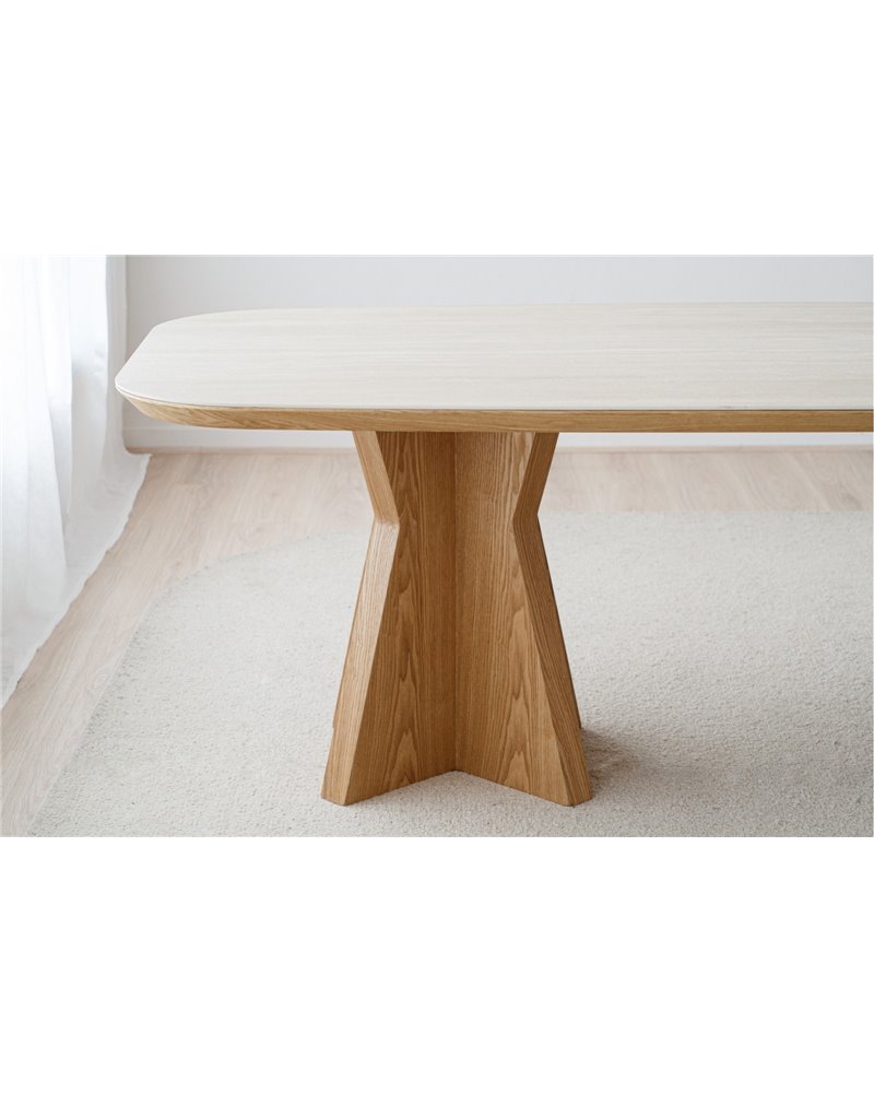 MESA COMEDOR LINEA CERÁMICO BEIGE FRESNO