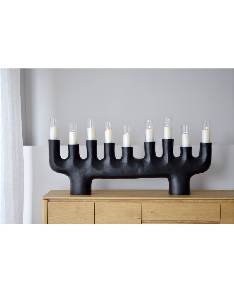 CANDELABRO TOTEM N.2. METAL.NEGRO