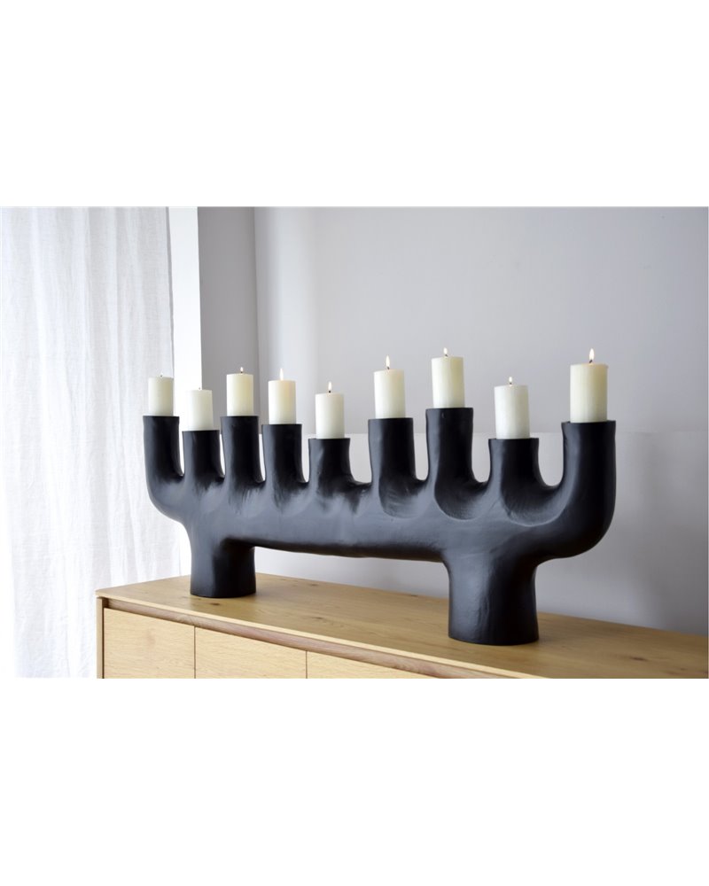 CANDELABRO TOTEM N.2. METAL.NEGRO