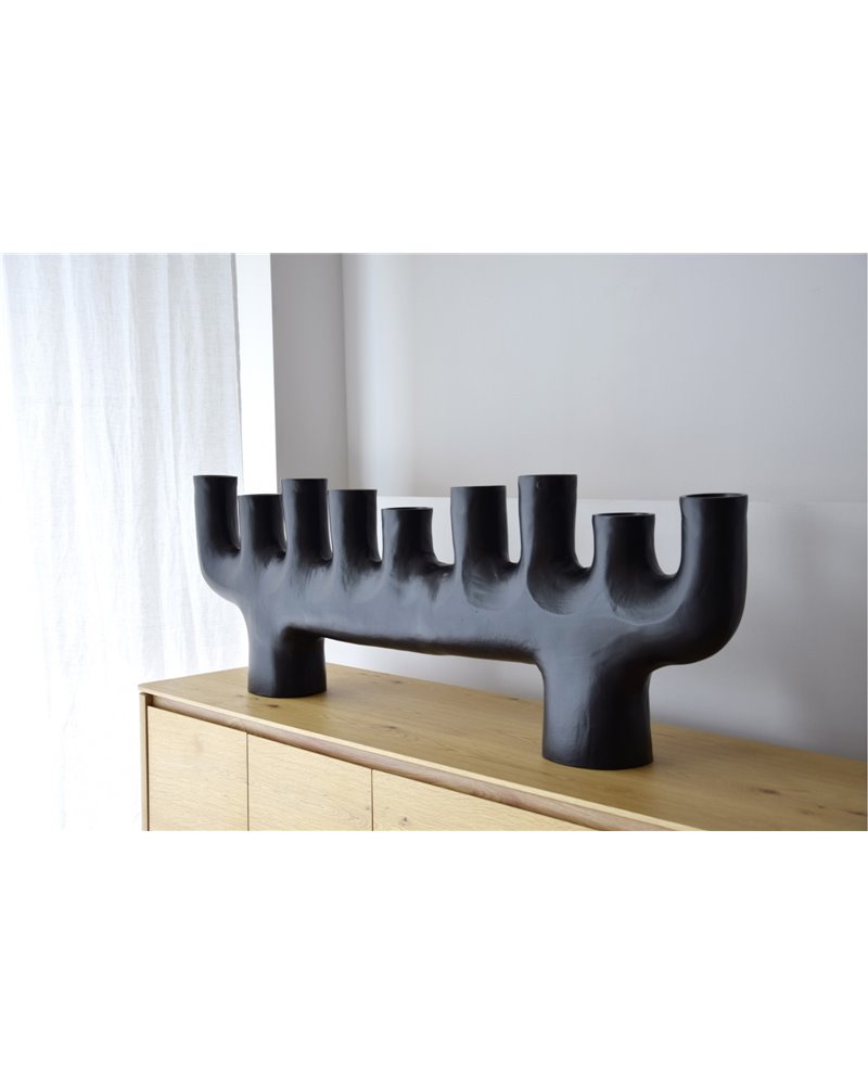 CANDELABRO TOTEM N.2. METAL.NEGRO