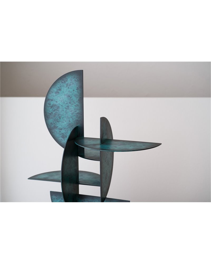 ESCULTURA ABSTRACCIÓN N3. VERDE  Y AZUL