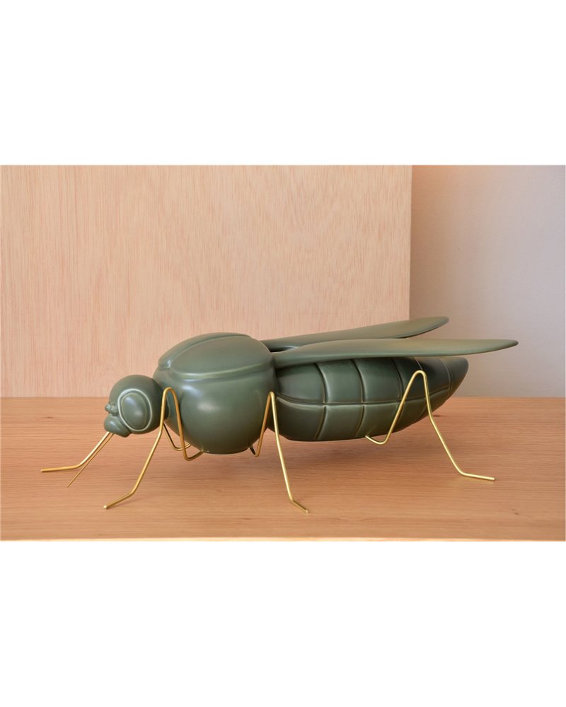 ESCULTURA MOSQUITO. VERDE MILITAR MATE