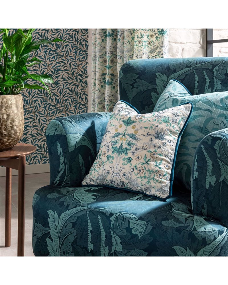 Acanthus Jacquard Teal F1740-06