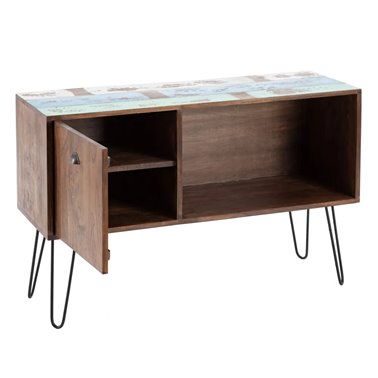 BROWN-BLUE SIDEBOARD WOOD /...