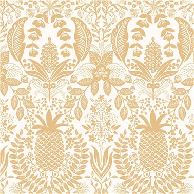 Pineapple Damask White & Gold RF7482