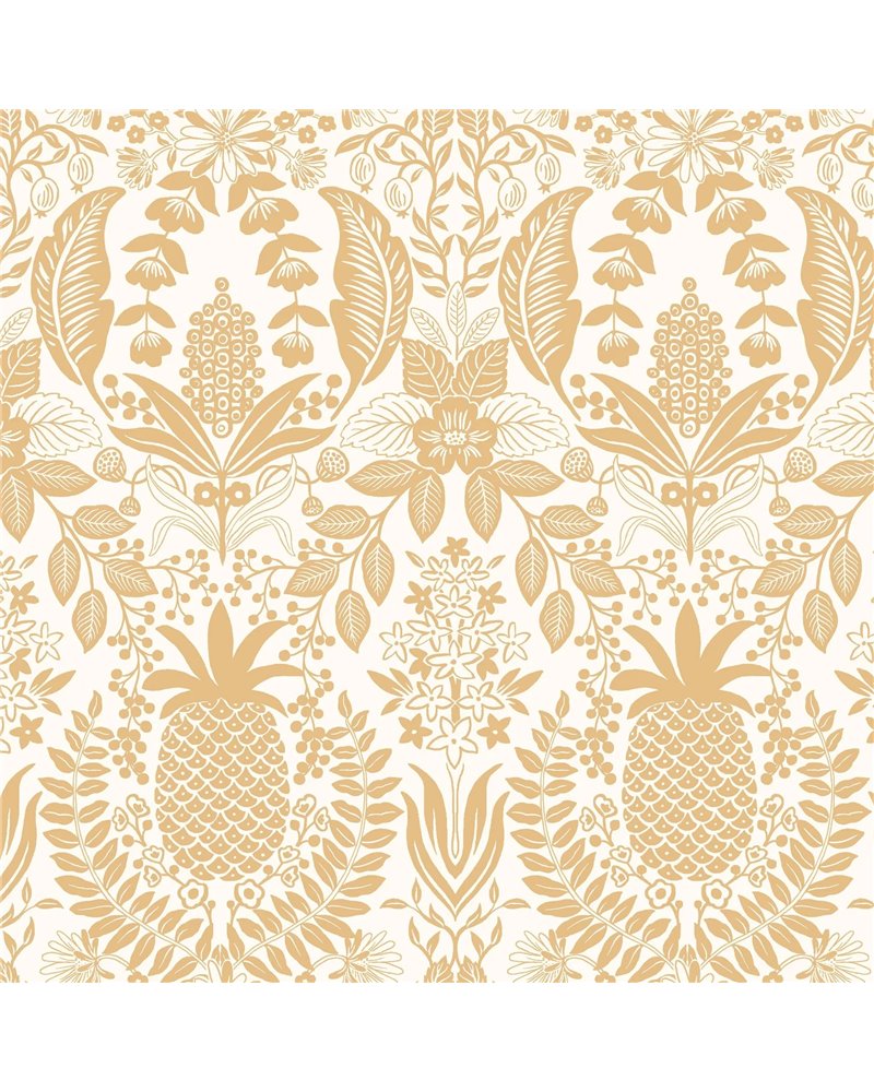 Pineapple Damask White & Gold RF7482