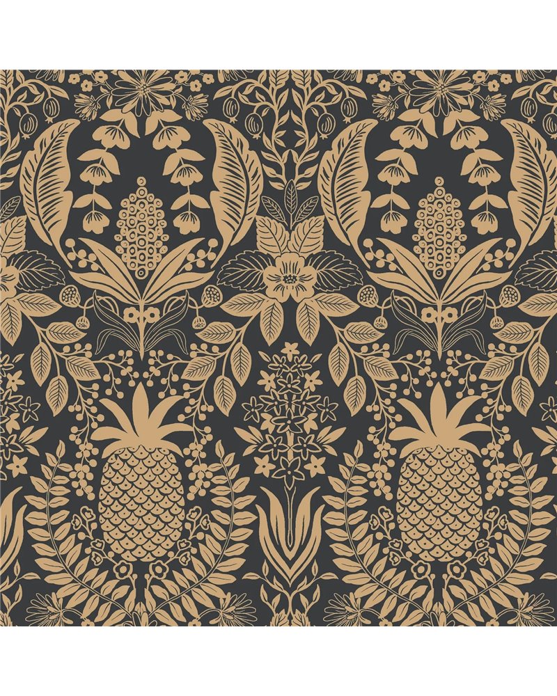 Pineapple Damask Black & Gold RF7483