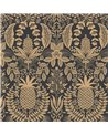 Pineapple Damask Preto e Dourado RF7483