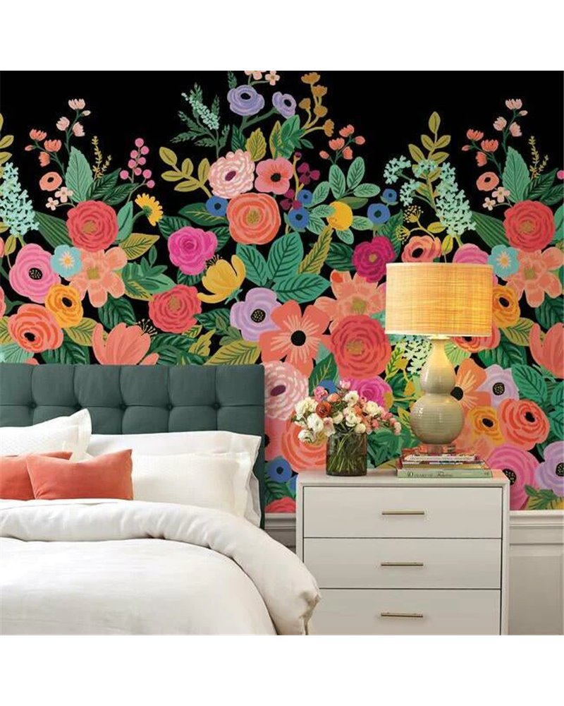 FormatFactoryGarden Party Wall Mural Black Multi RI5192M