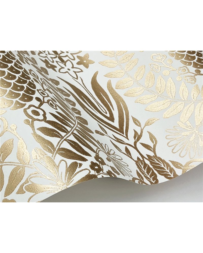 Pineapple Damask White & Gold RF7482