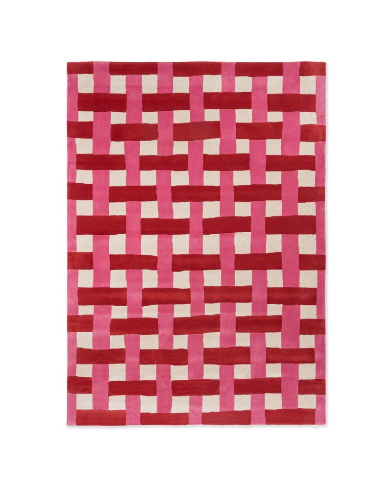 Basketweave Coral Rose 144102