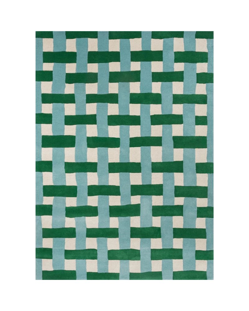 Basketweave Emerald Aquamarine 144107