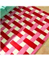 Basketweave Coral Rose 144102