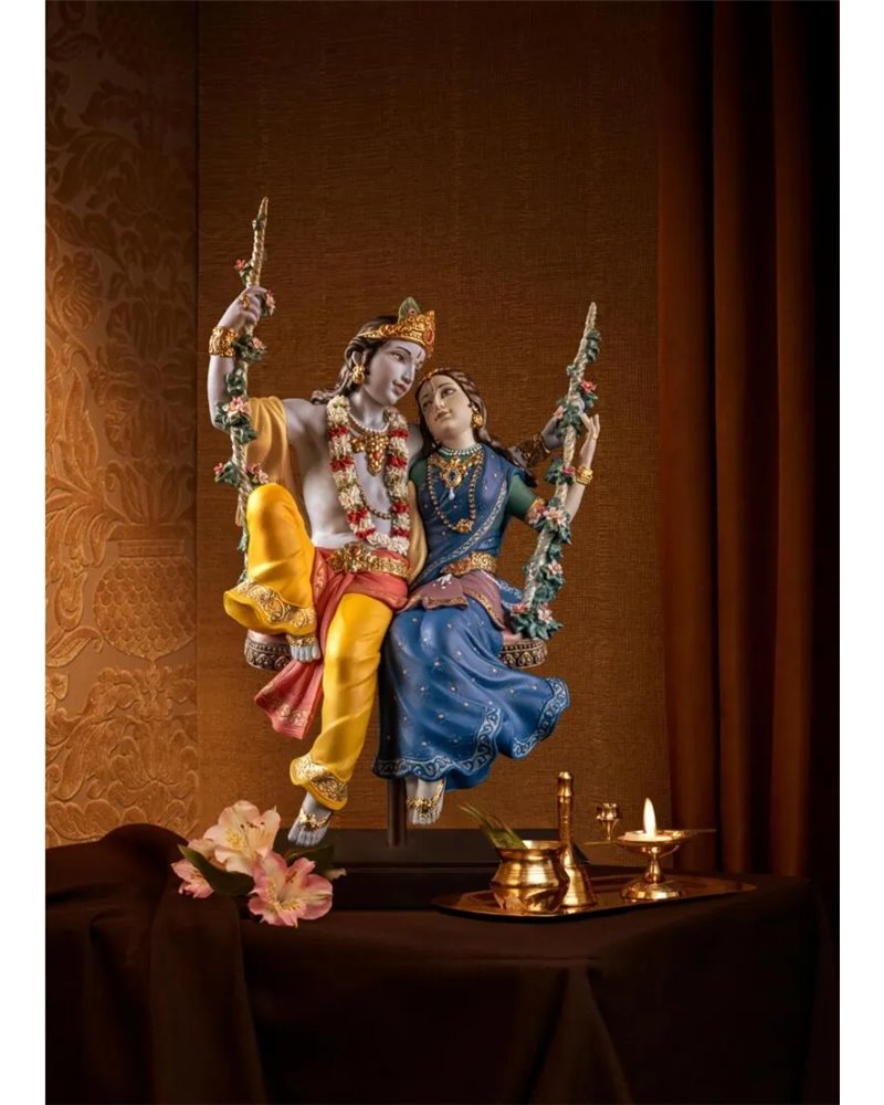 Radha Krishna en Columpio