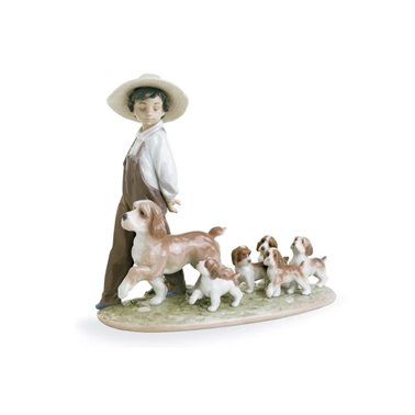 Figura niño con perros Mis pequeños exploradores