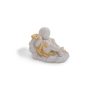 Figura Niño Jesús en Belén. Lustre oro