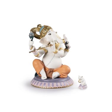 Figura Ganesha con bansuri. Serie limitada