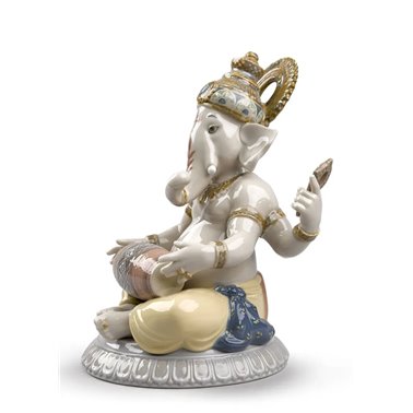 Ganesha-Figur mit Mridangam